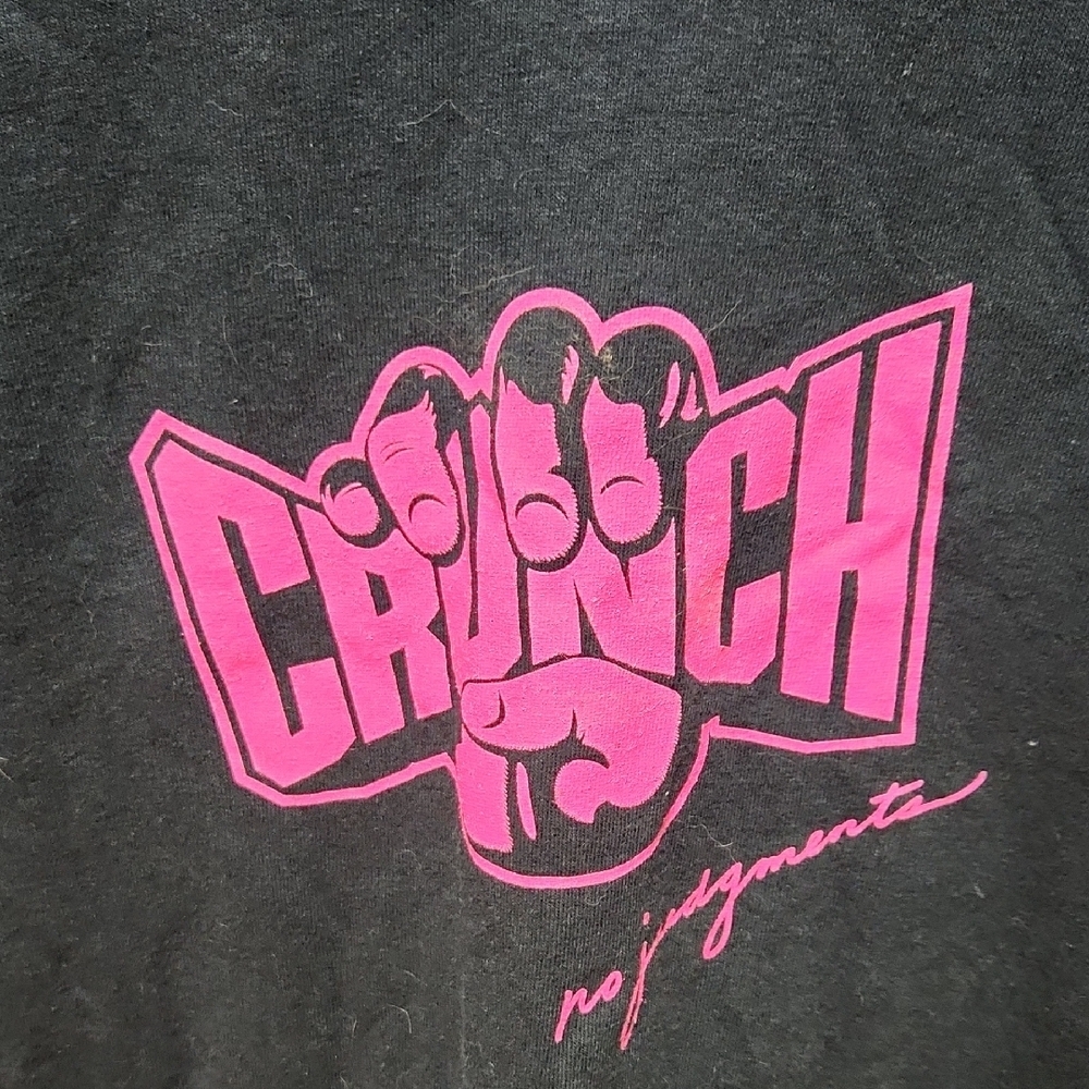 Gildan Crunch No Judgement Ladies Dark Blue/:pink T- Shirt - Picture 4 of 5
